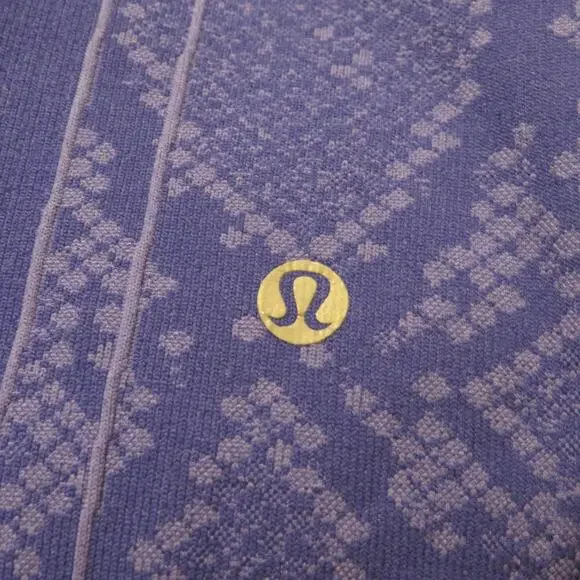 Lululemon Ebb To Street Sapphire Blue Snake Print Seamless Activewear Leggings - Picture 9 of 9
